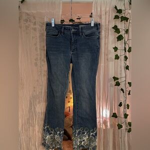 anthropologie embroidered jeans